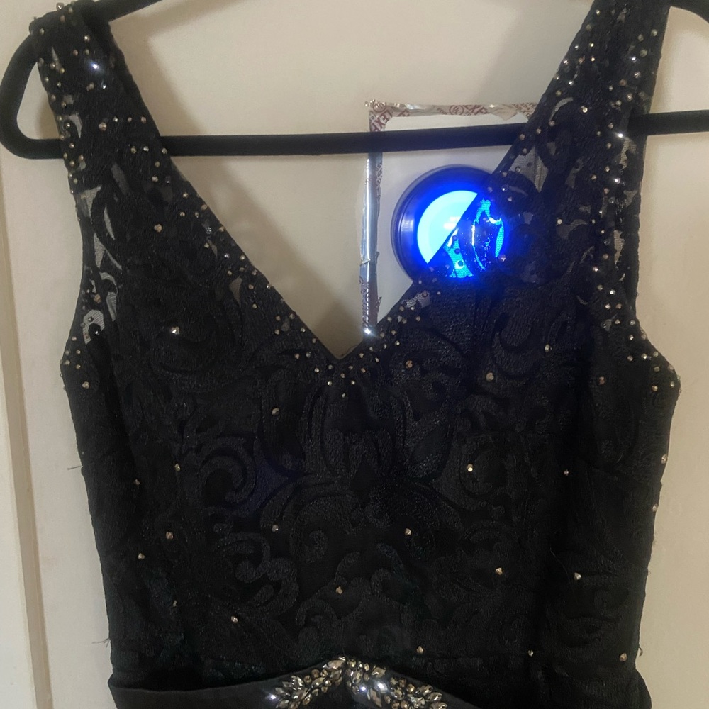 Black formal long dress medium 8 classy